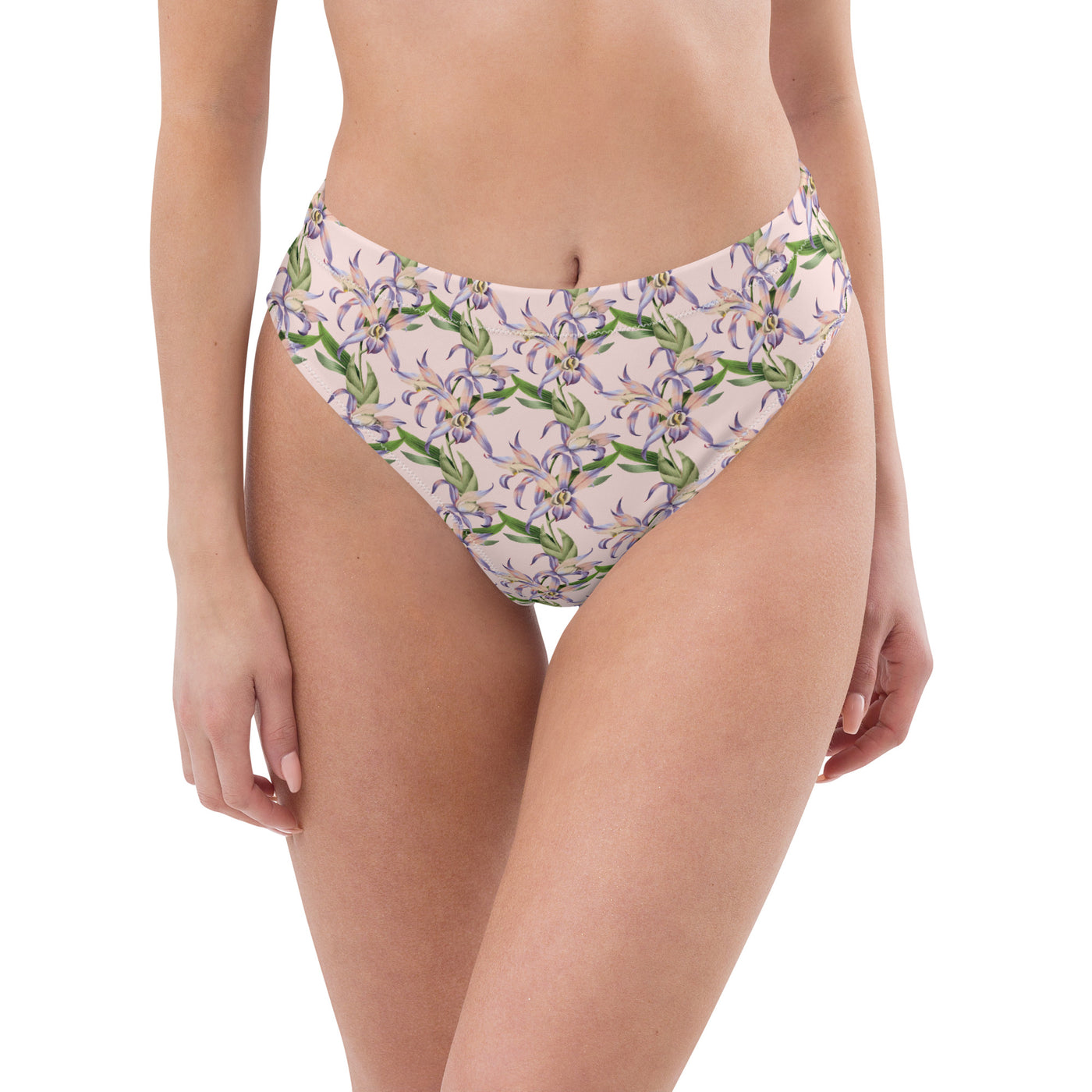 Recycled high-waisted bikini bottom