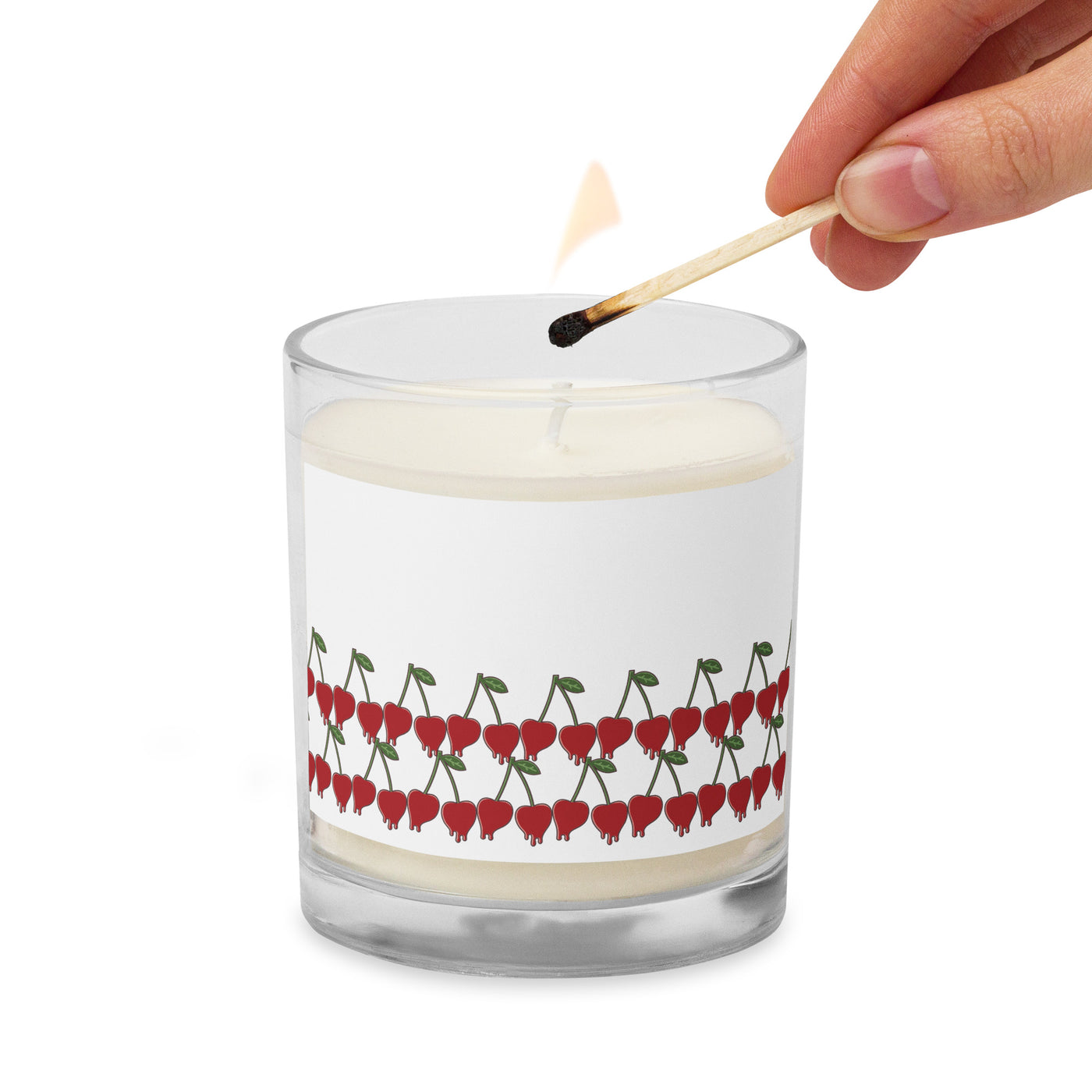 Glass jar soy wax candle