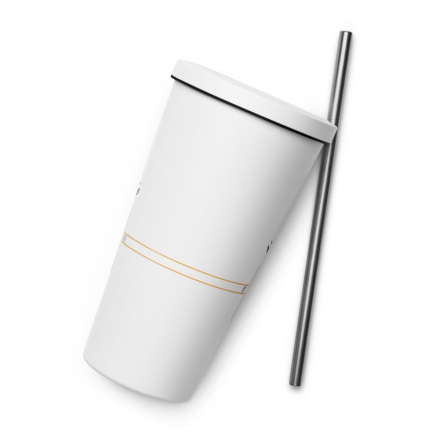 Insulated tumbler with a straw