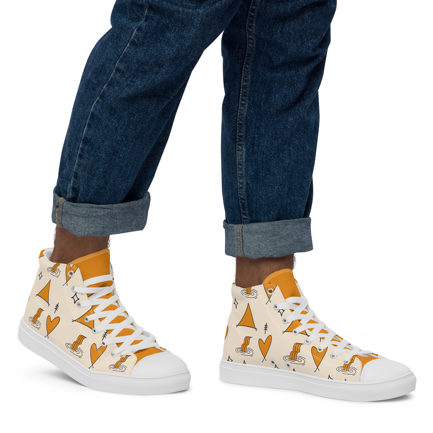 Men’s high top canvas shoes