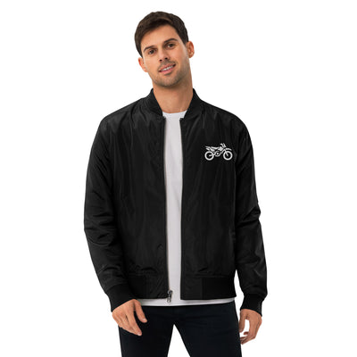 Premium recycled bomber jacket motorcycle