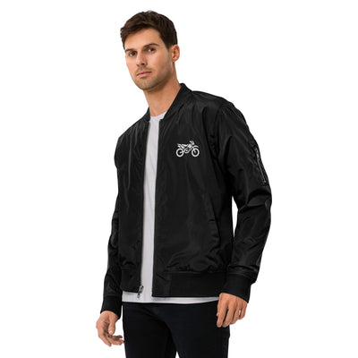 Premium recycled bomber jacket motorcycle