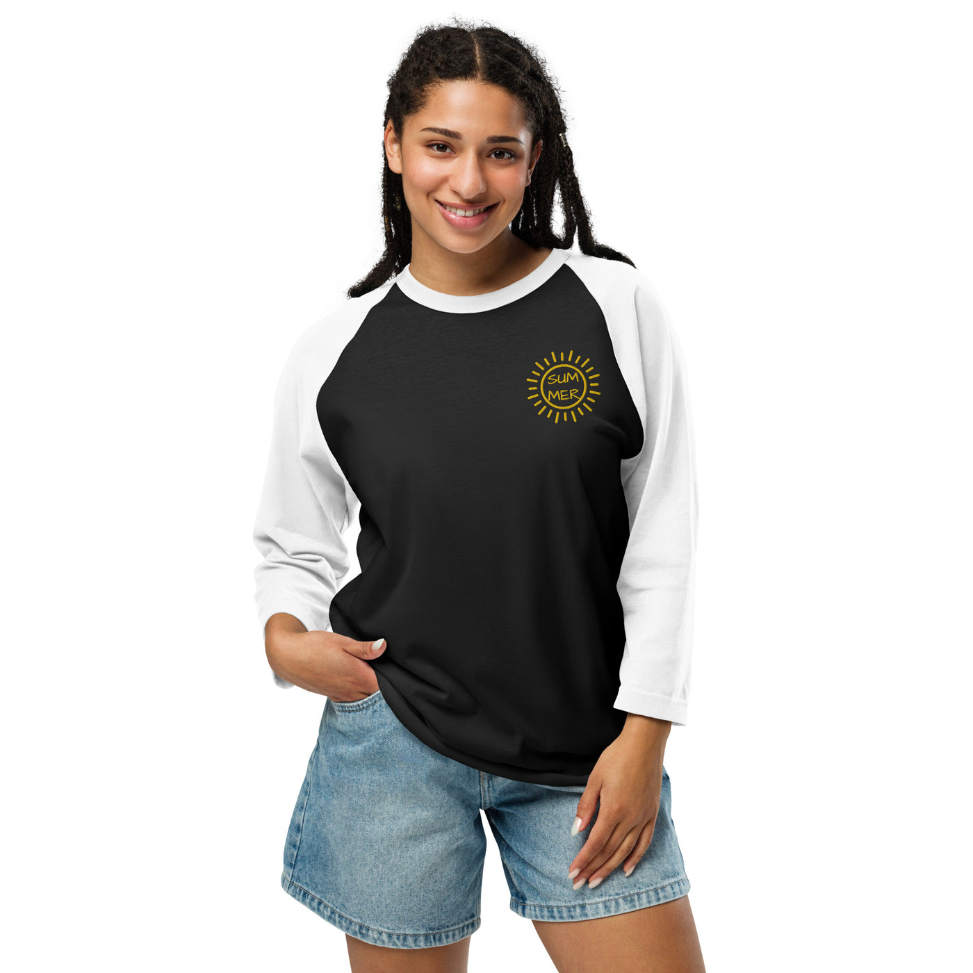 3/4 sleeve raglan shirt