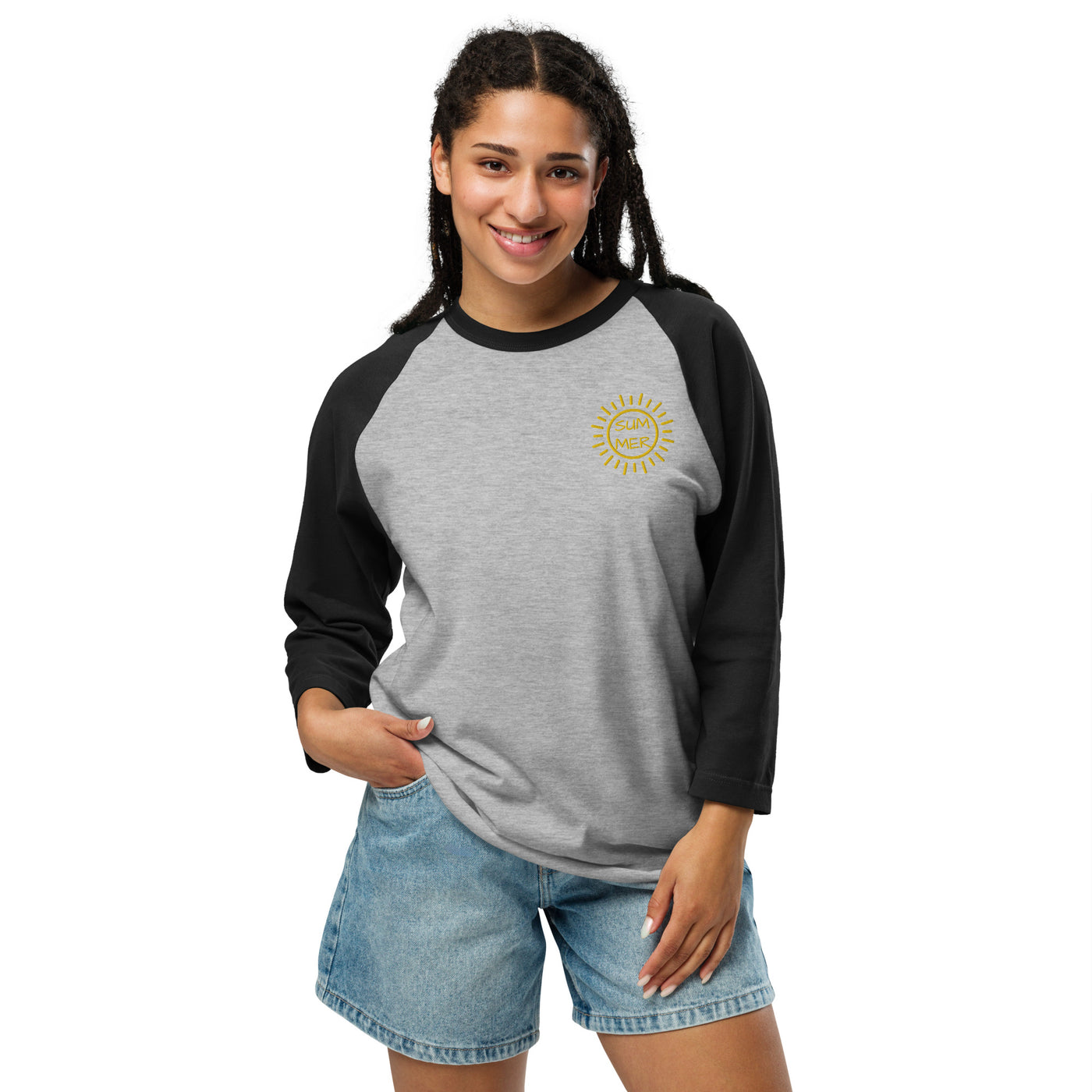 3/4 sleeve raglan shirt