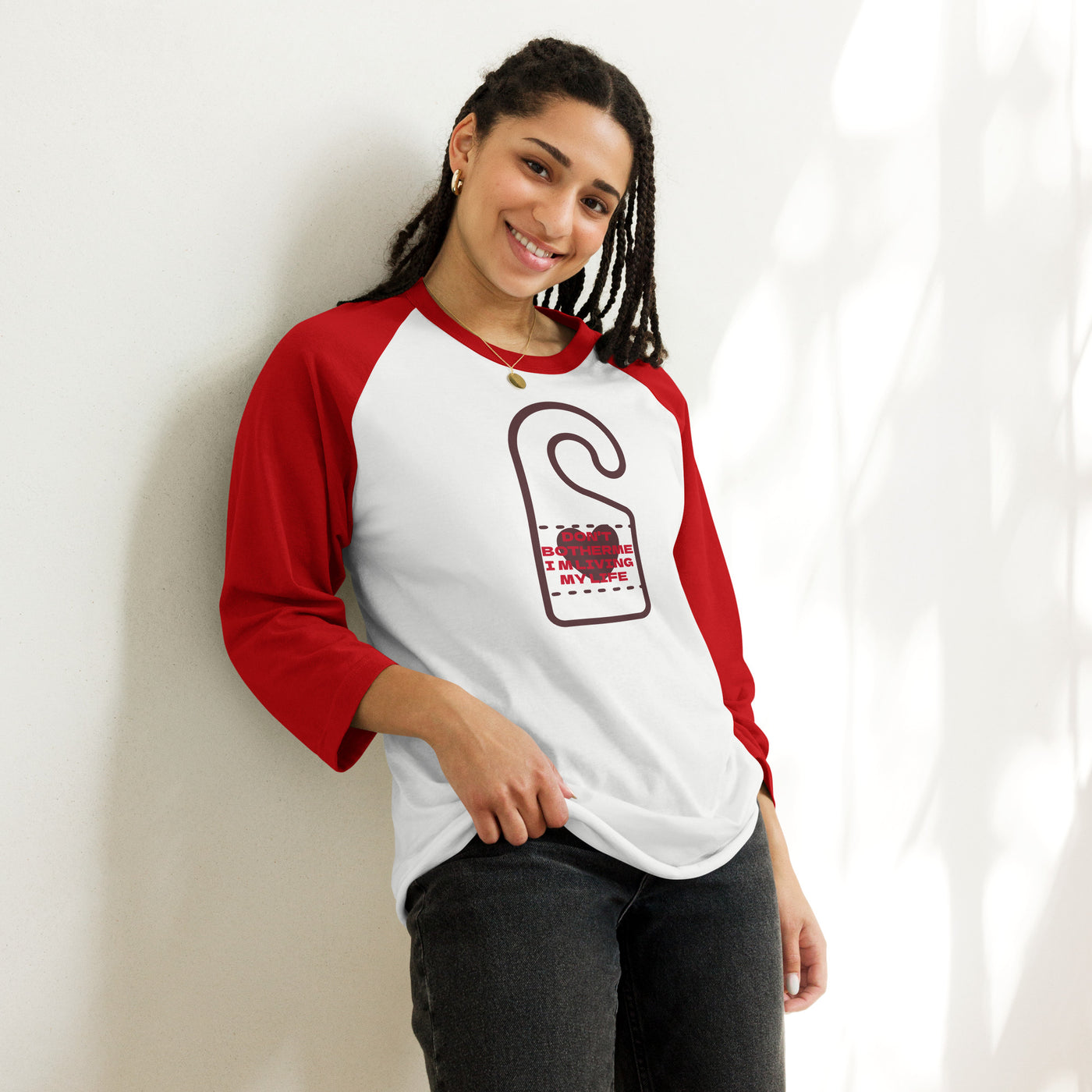 3/4 sleeve raglan shirt