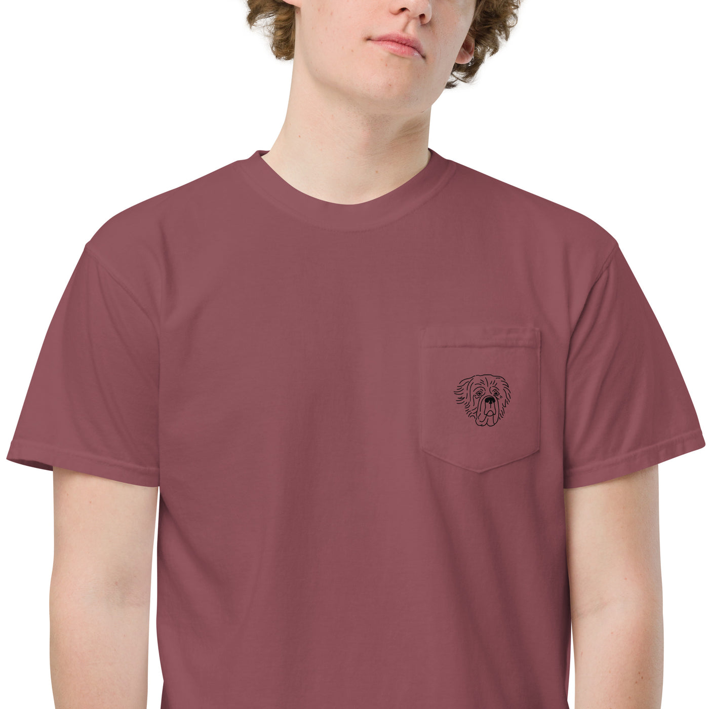 Unisex garment-dyed pocket t-shirt