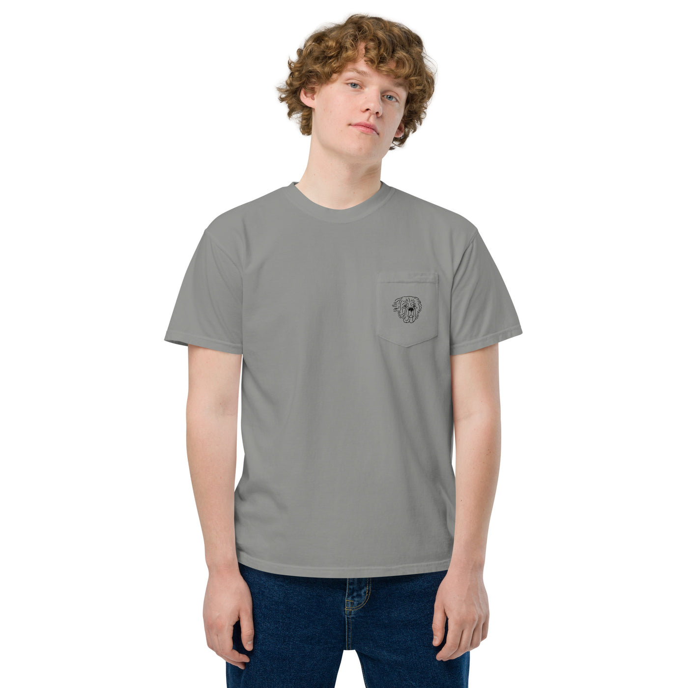 Unisex garment-dyed pocket t-shirt