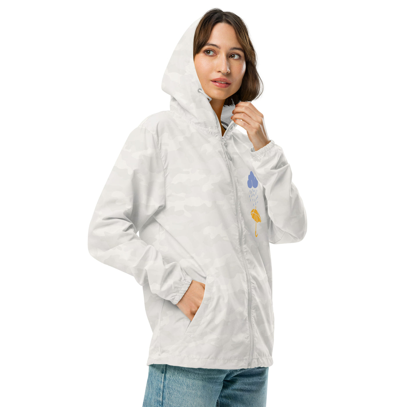 Unisex lightweight zip up windbreaker