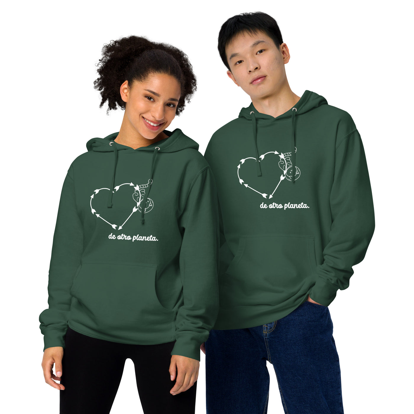 Unisex midweight heart hoodie