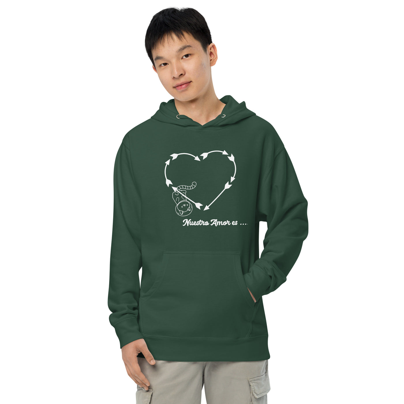 Unisex midweight love hoodie