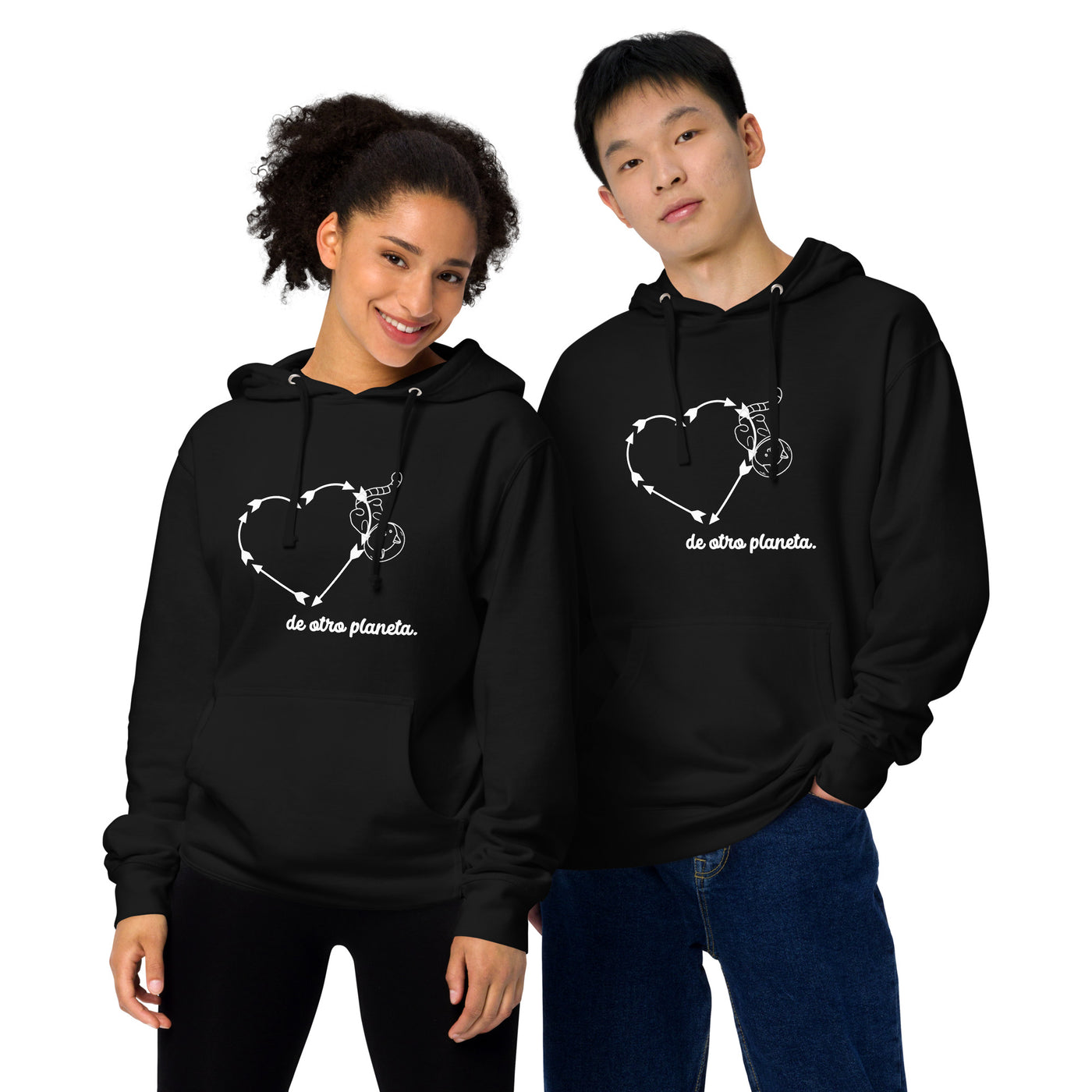 Unisex midweight heart hoodie