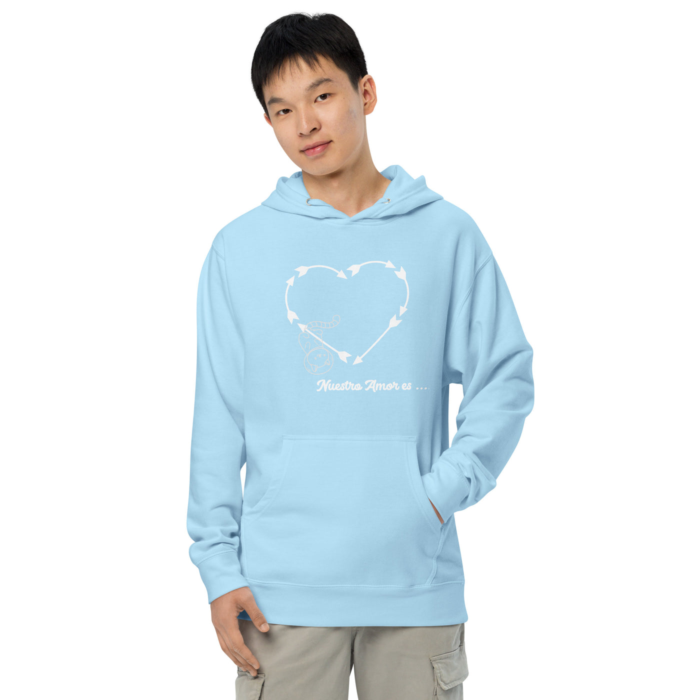 Unisex midweight love hoodie