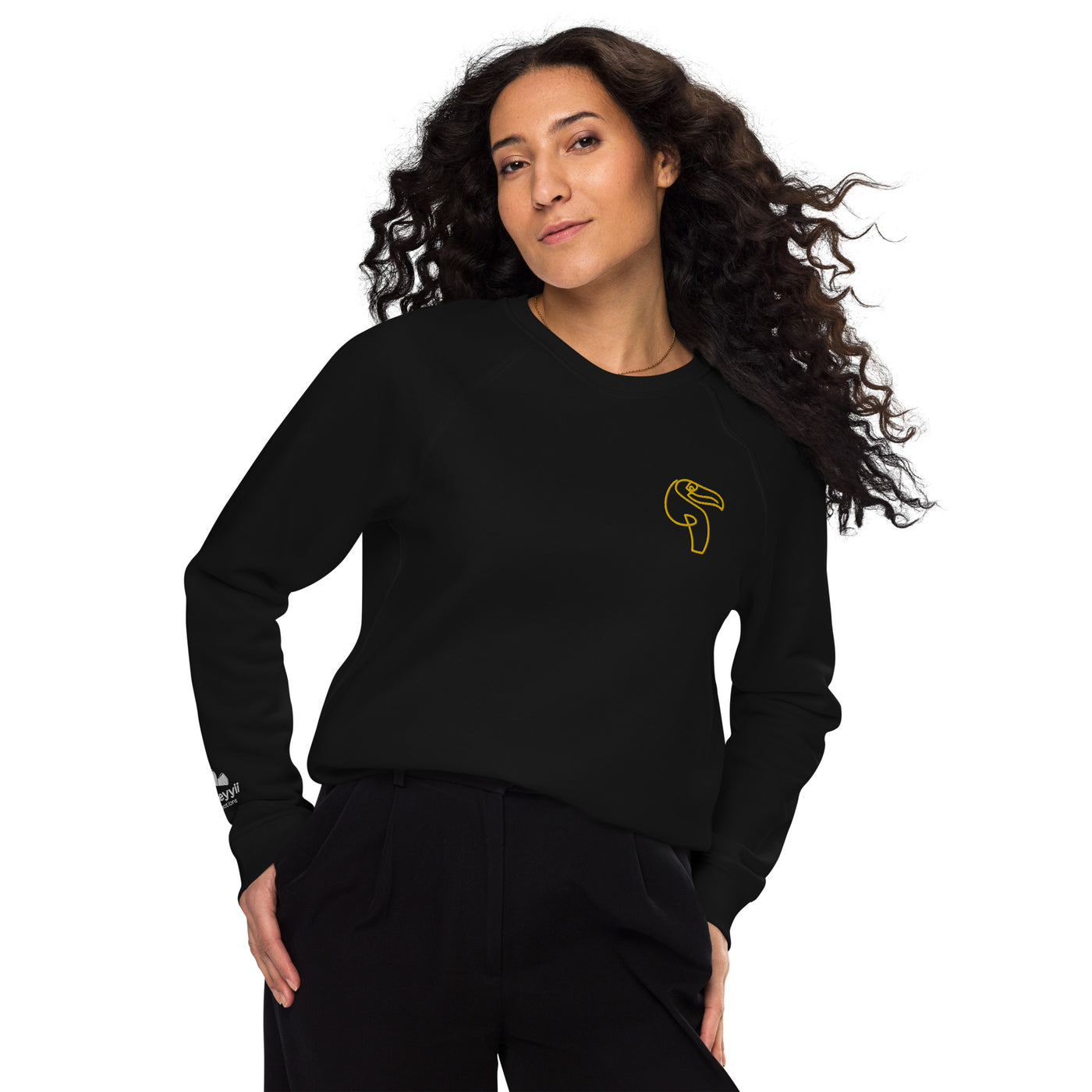 Unisex organic raglan sweatshirt