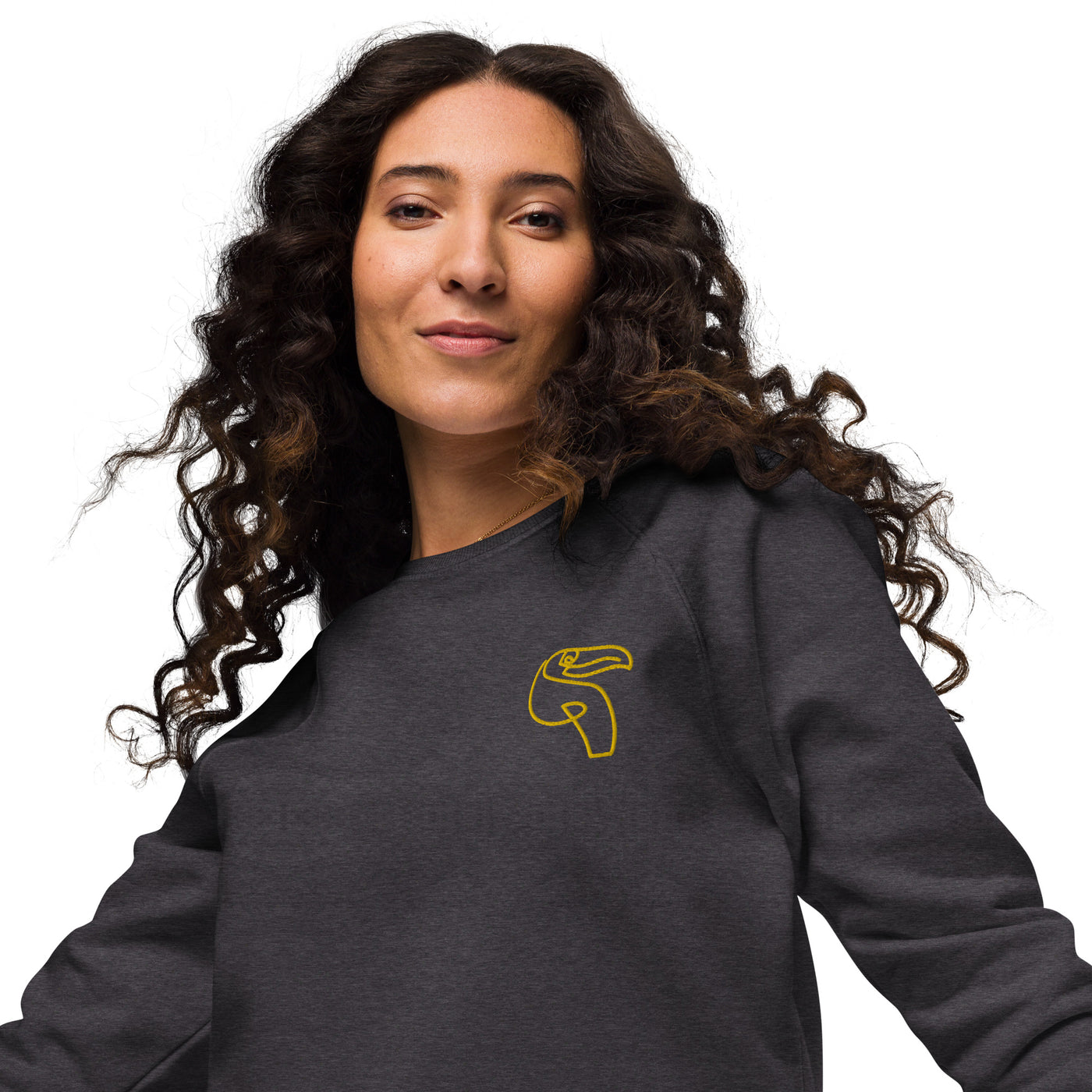 Unisex organic raglan sweatshirt