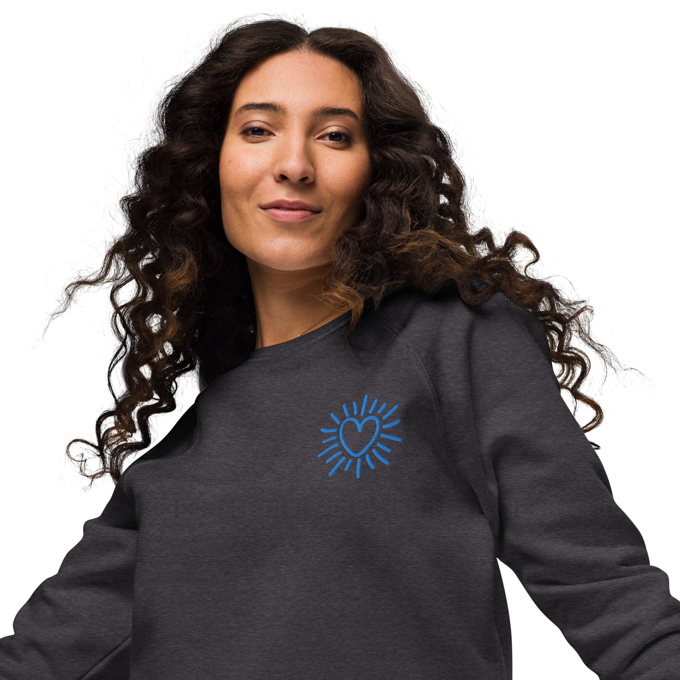 Unisex organic raglan sweatshirt