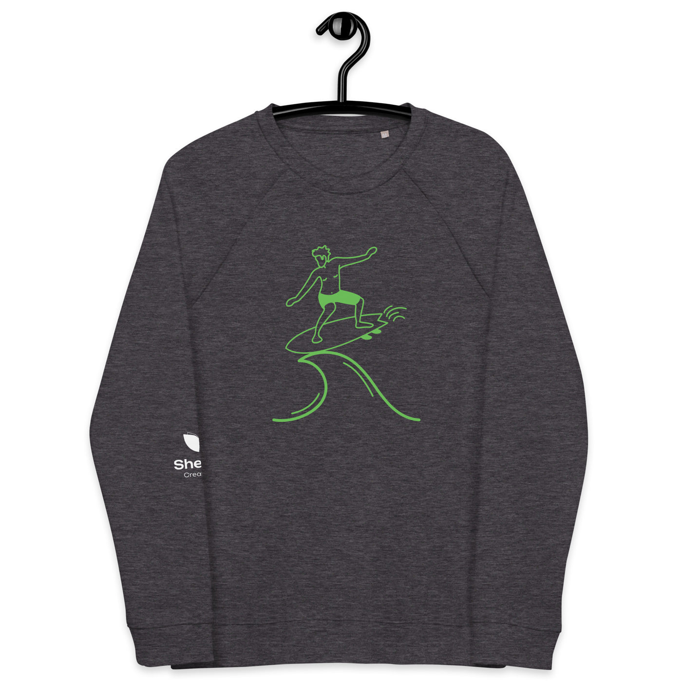 Unisex organic raglan sweatshirt