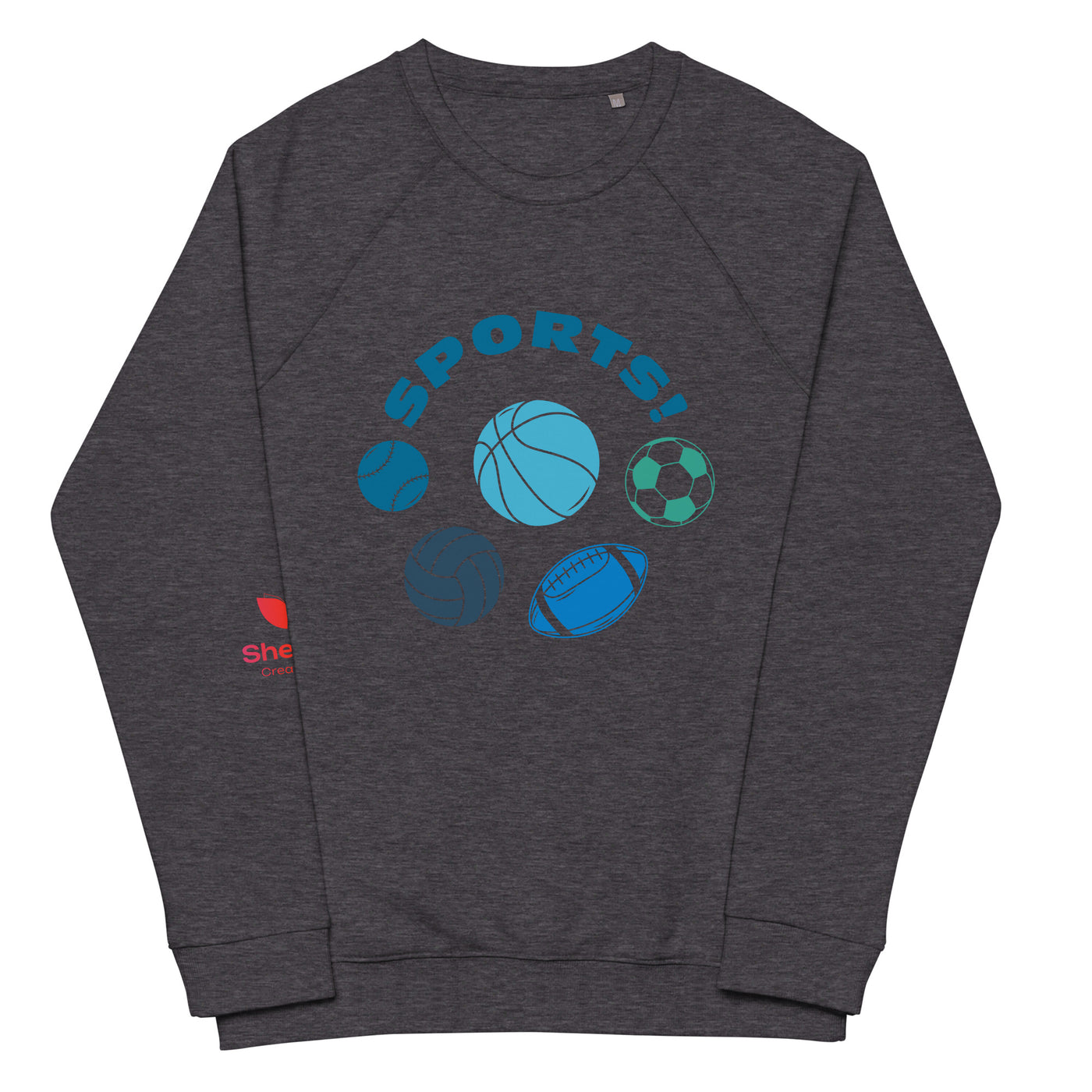 Unisex organic raglan sweatshirt