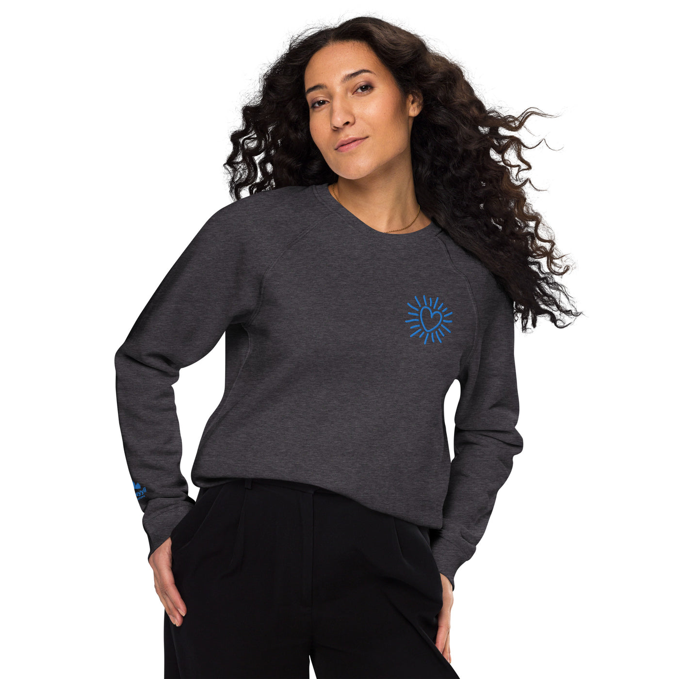 Unisex organic raglan sweatshirt