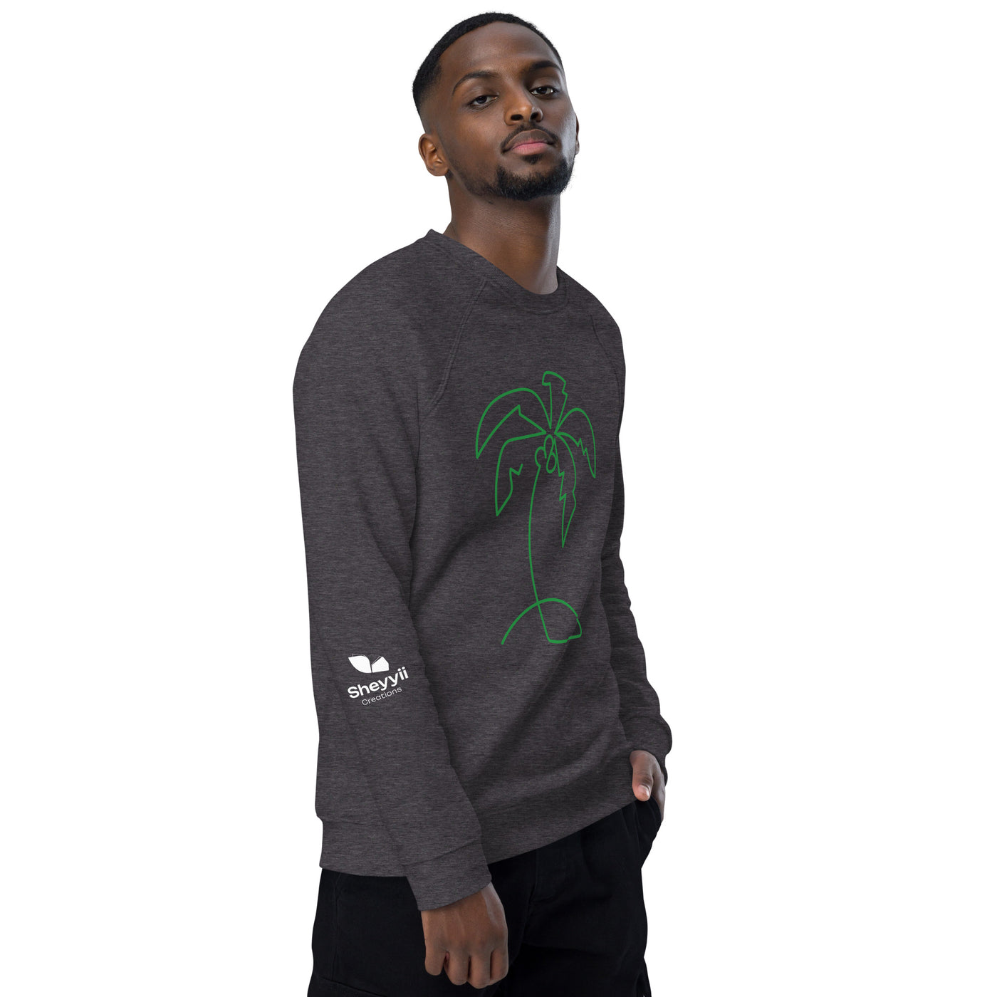 Unisex organic raglan sweatshirt