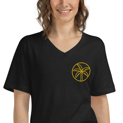 Unisex Short Sleeve V-Neck Palm T-Shirt