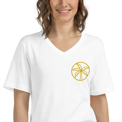 Unisex Short Sleeve V-Neck Palm T-Shirt