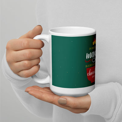 White glossy mug