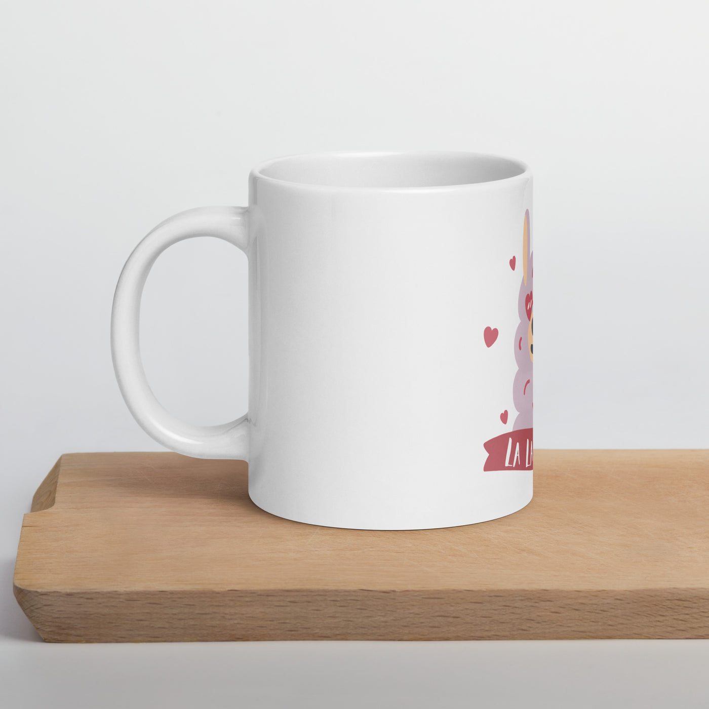 White glossy mug