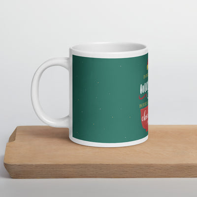 White glossy mug