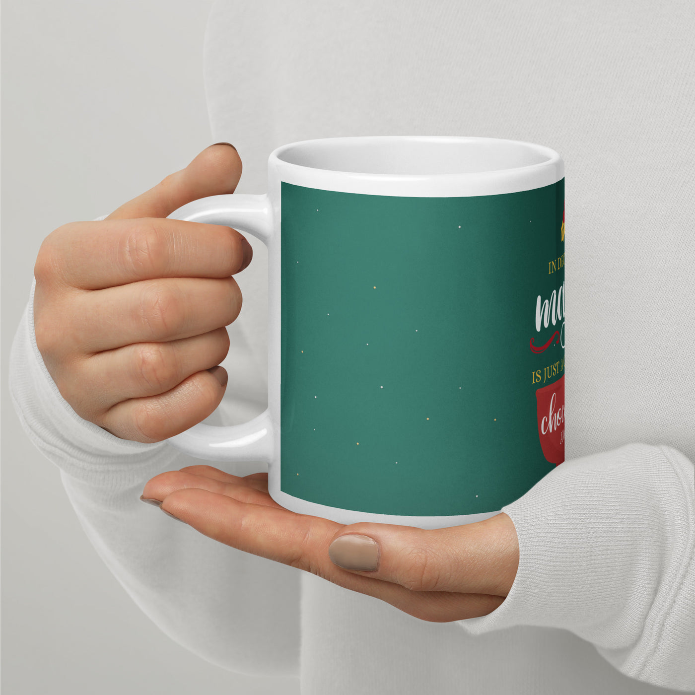 White glossy mug