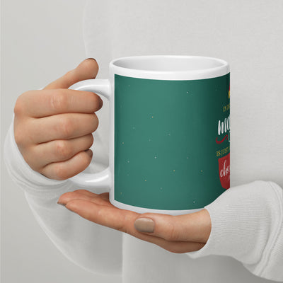 White glossy mug